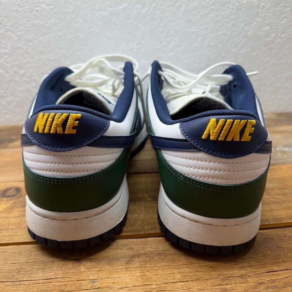 Nike Dunk Low Gorge Green Midnight Navy White DD1391-300 Mens Sneakers - Picture 4 of 7